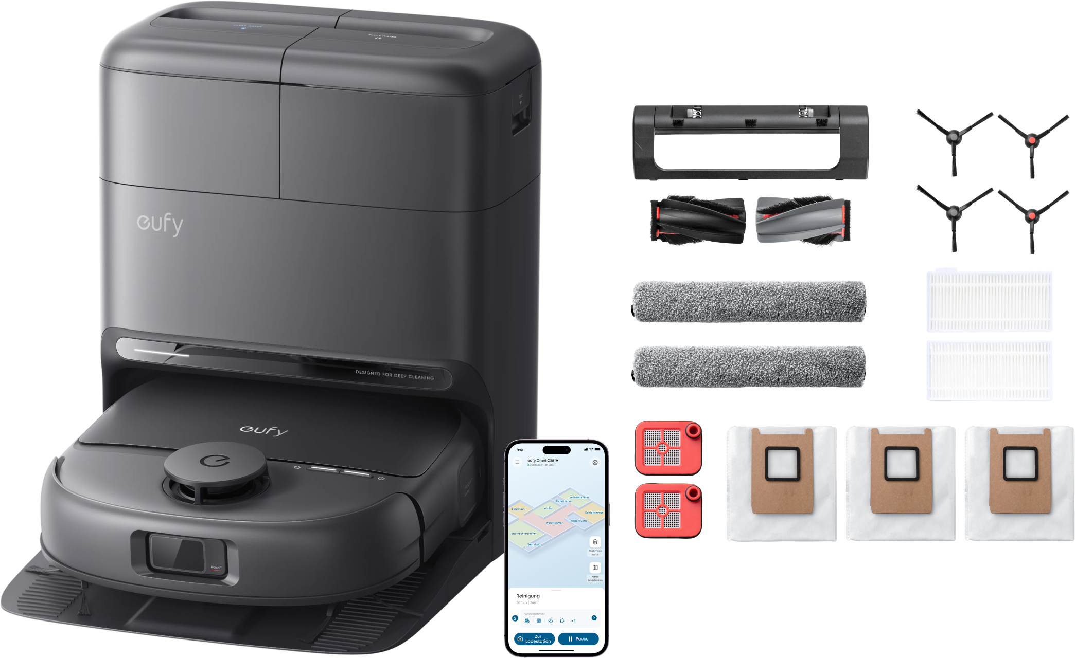 eufy Robot aspirateur Omni C28+Kit de rechange