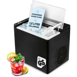GOURMETmaxx Eiswürfelmaschine mit Auffangkorb & Eisschaufel - 12kg Eis in 24Std.