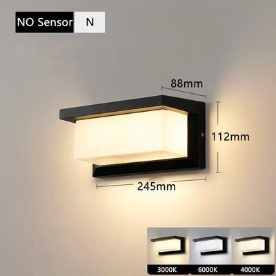 Multisell Products Hub Motion Sensor Led Outdoor Lighting, Waterproof Outdoor Wall Lamp, Porch Lights For Garden And Balcony n Style No Sensor