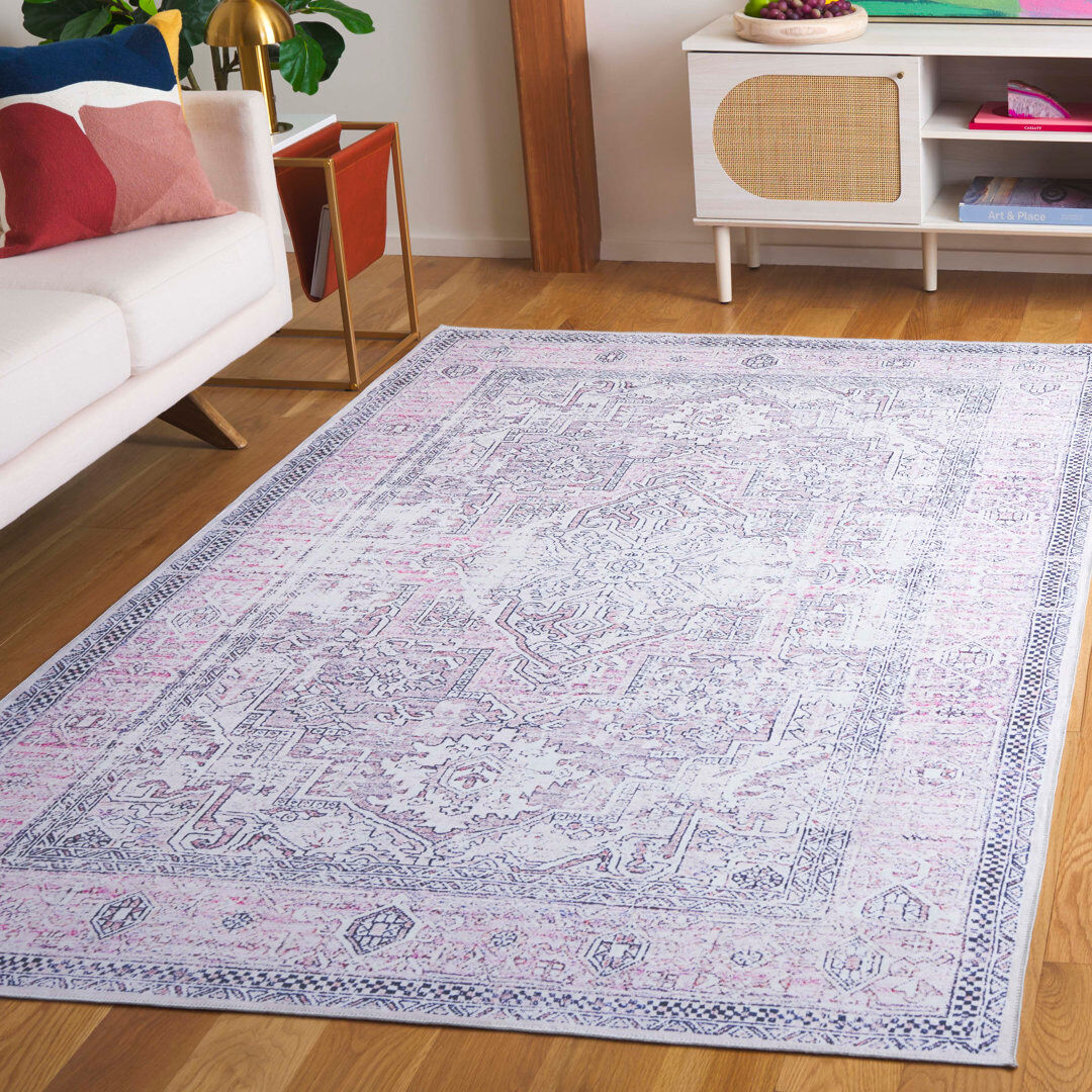Langley Street Arizona Nabil Machine Washable Non-Slip Area Rug in Pink & Purple Pink Rectangle 243.84 x 304.8cm