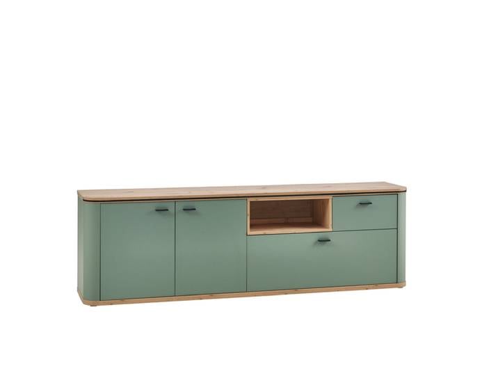 Lowboard CHIADO 210 x 43 x 65 cm Salbei matt/Eiche Artisan Dekor