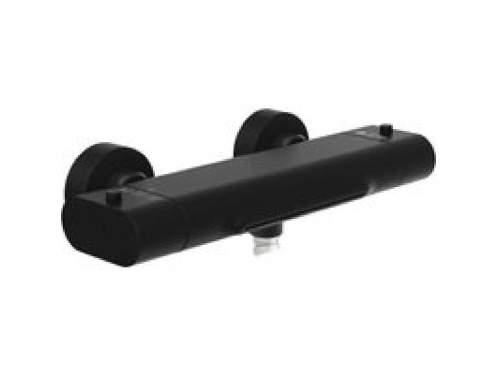 EISL Mitigeur de salle de bain CARNEO, avec thermostat (Robinet de baignoire noir)
