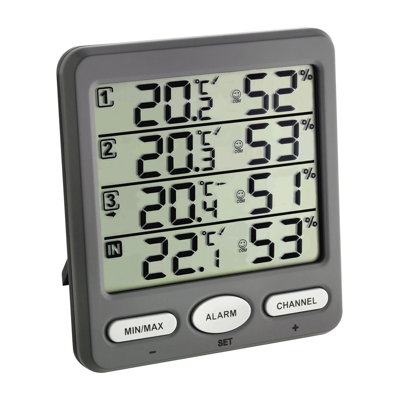 TFA Klima Monitor 30.3054.10 Wetterstation grau