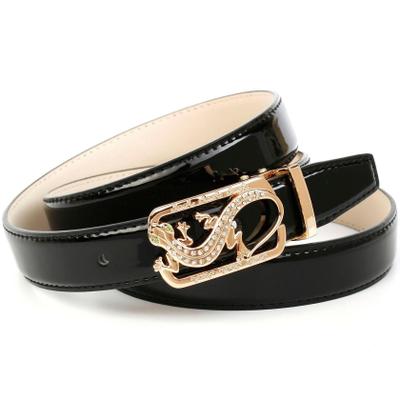 Ledergürtel ANTHONI CROWN, Damen, Gr. 80, schwarz, Leder, unifarben, Gürtel Ledergürtel, mit exklusiver Koppelschließe, Eidechse