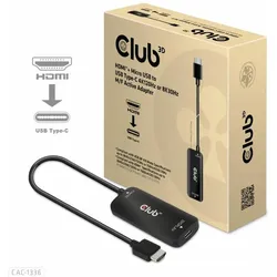 CLUB 3D HDMI 2.1 [Stecker] auf USB-C [Buchse] Adapterkabel