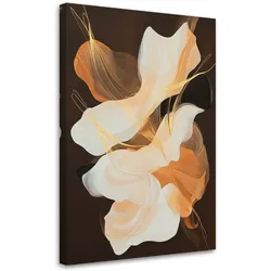 LEINWANDBILD Abstraktion Formen Flecken Orange 80x120cm