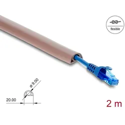 DELOCK Kabelkanal PVC flexibel 20 x 10 mm - Länge 2m Braun