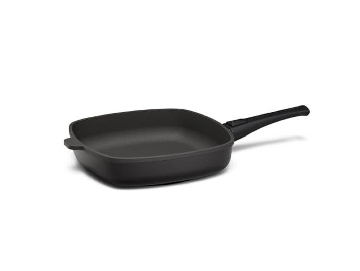 Hoffmann STONIQ Bratpfanne 28x28 cm Induktion, Antihaft, PFAS-frei, ohne Deckel, eckig, Aluguss, abnehmbarer Griff, hoher Rand, alle Herdarten, backofenfest, wiederbeschichtbar, spülmaschinenfest