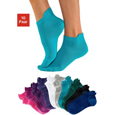 Sneakersocken KANGAROOS "Damen Sneaker Socken Kurze Socken Sportsocken Fitness Reisen Alltag", Damen, Gr. 35-38, bunt (himbeere * schwarz, pink, pflaume, weiß, grau, türkis, petrol, blau, lila), Baumwolle, Baumwollmischung, Elasthan, Polyamid,...