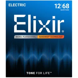 Elixir 12302 Nanoweb Baritone .012-068 - Saiten E-Gitarre