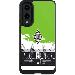 Nivocase Hülle für Samsung Galaxy S25 Edge Handyhülle NIVOcore Case Schwarz Borussia Mönchengladbach (Samsung Galaxy S25 Edge), Smartphone Hülle, Schwarz