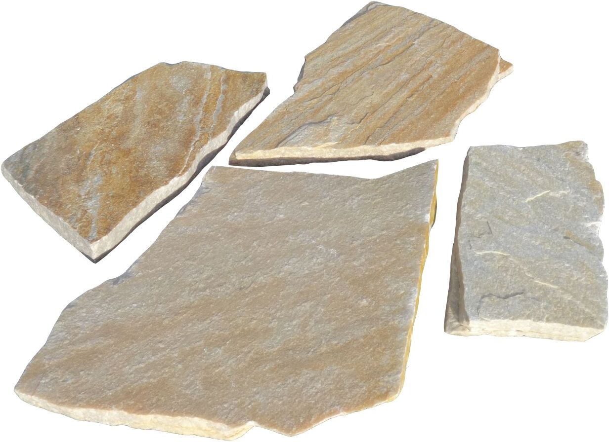 Weitere Polygonalplatten Quarzit beige-mix