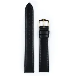 Hirsch 03475150-1-18 Armband für Uhren Osiris M 18 mm Leder Schwarz