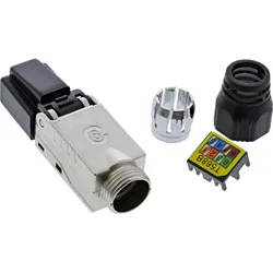 InLine RJ45 Stecker Cat.8.1 2000MHz, feldkonfektionierbar, geschirmt, Schraubv.