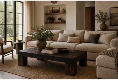 "Artissance Ravello Rectangular Coffee Table-67"" Distressed Black"