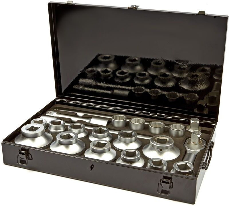 HBM Jeu de douilles 1 inch 21 pièces