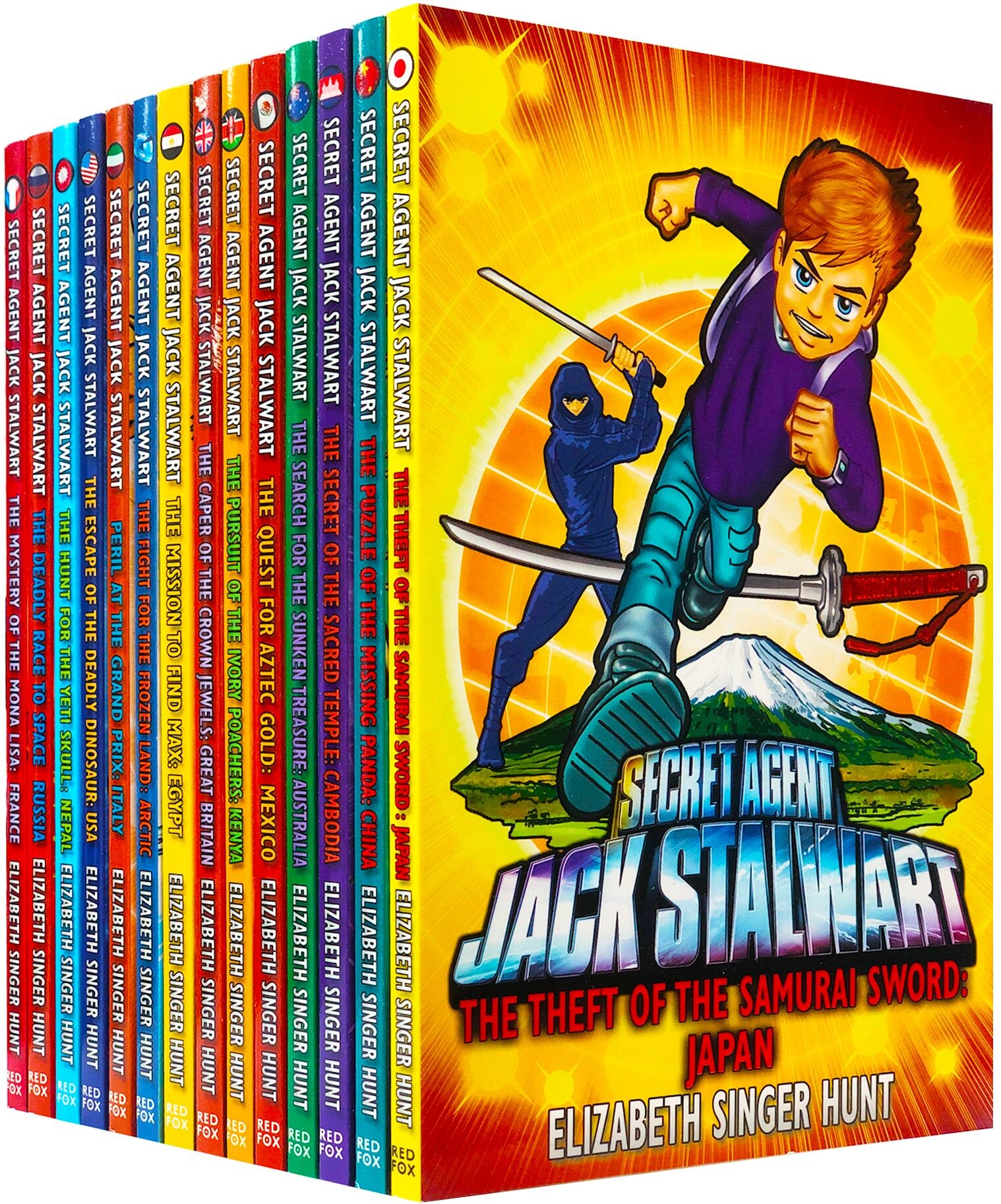 Red Fox Jack Stalwart, Secret Agent Jack Stalwart By Elizabeth Singer Hunt - 14 Children Books Collection Set