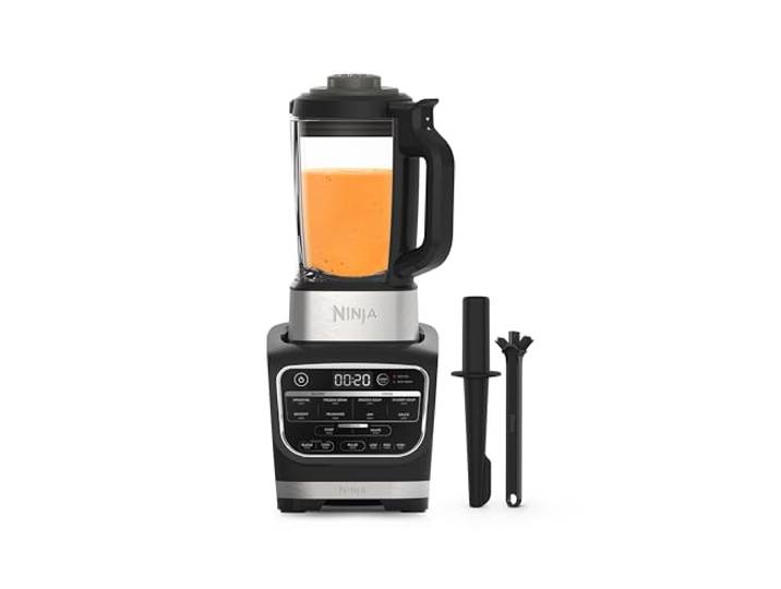 Ninja Foodi Blender Chauffant\, 1000W\, Capacité 1\,7L\, 10 Programmes HB150EU Soupe\, Velouté\, Compote\, Confiture\, Smoothie\, Brosse et Programme de Nettoyage\, Noir