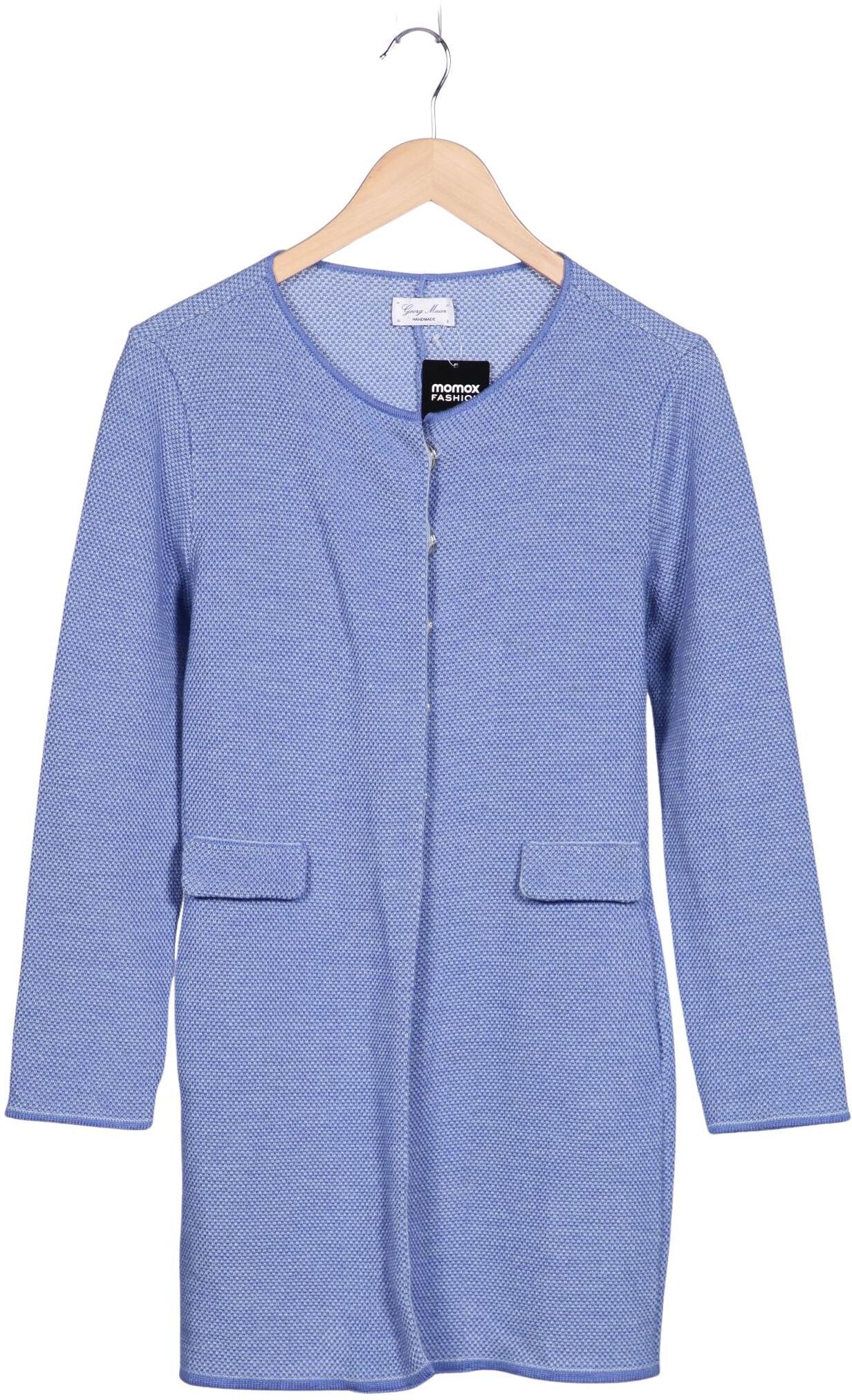 Georg Maier Damen Strickjacke, Hellblau, Gr. S, Schurwolle - Second Hand
