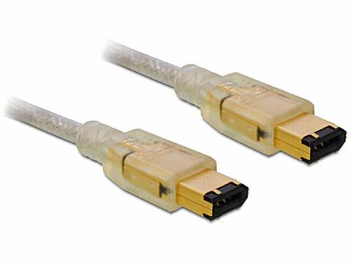 Delock FireWire Anschlusskabel [1x Firewire 6pol Stecker (IEEE1394) - 1x Firewire 6pol Stecker (IEEE1394)] 3m Grau