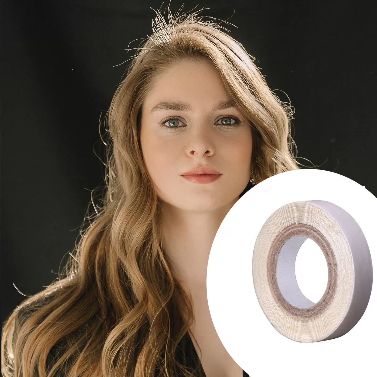 INF Ruban adhésif pour extensions de cheveux double face 1 rouleau Size B