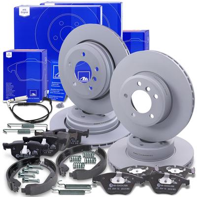 Ate Bremsscheiben +Beläge +Kontakte +Handbremsbacken vorne+hinten [Hersteller-Nr. 40842860] für BMW