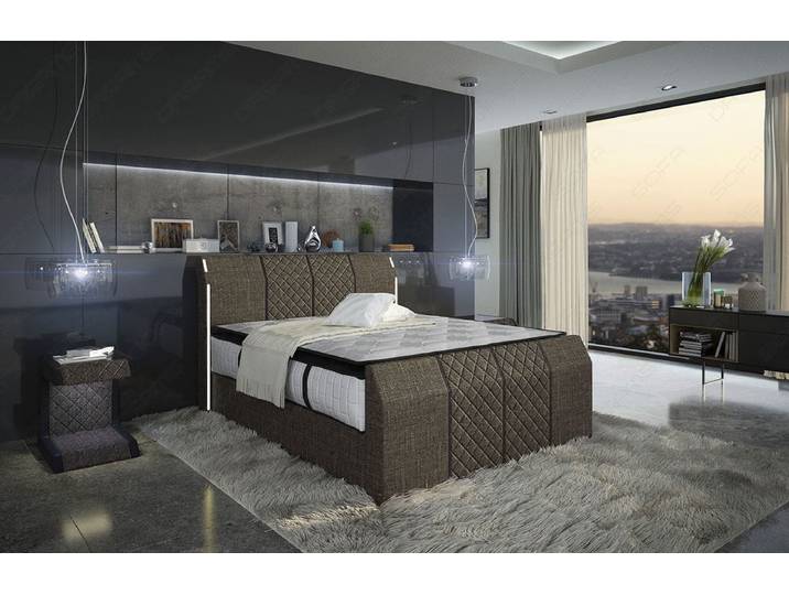 Boxspringbett Paris mit Matratze und Topper