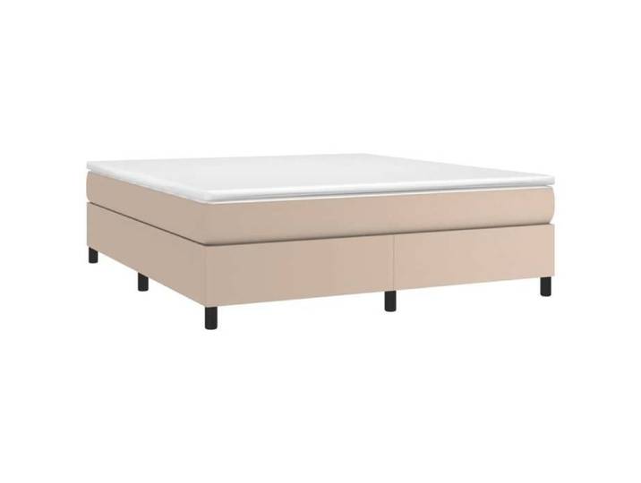 Brun Lit 2 Personnes：160x200 cm - Cadre robust - Pour sommeil - Cadre de lit à lattes - cappuccino 160x200 cm similicuir 241201