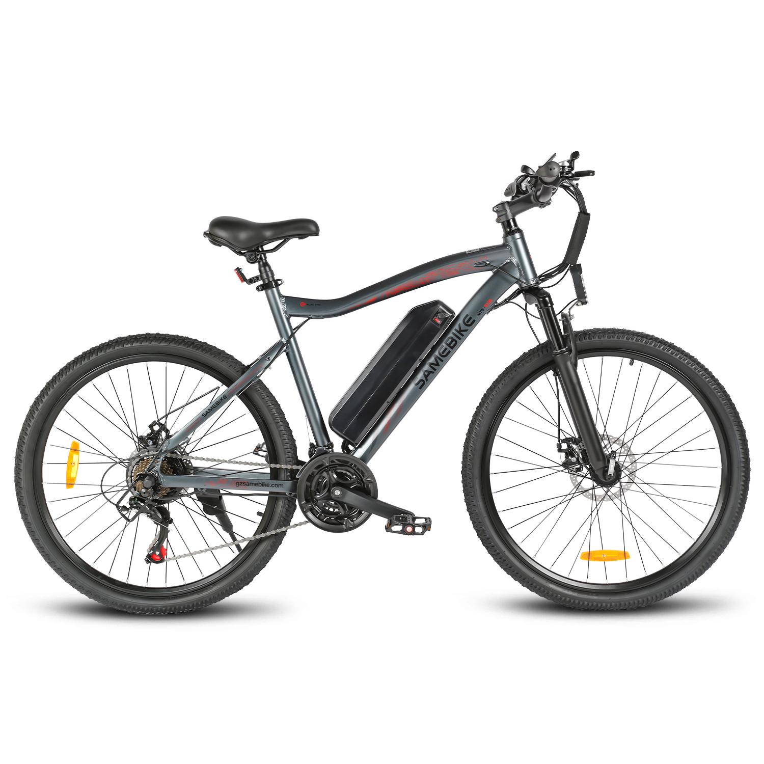 SAMEBIKE SY26-II Klassisches E-Mountainbike E-bike Elektro-Faltrad Trekking e-bike mit SHIMANO 21-Gang (Grau)