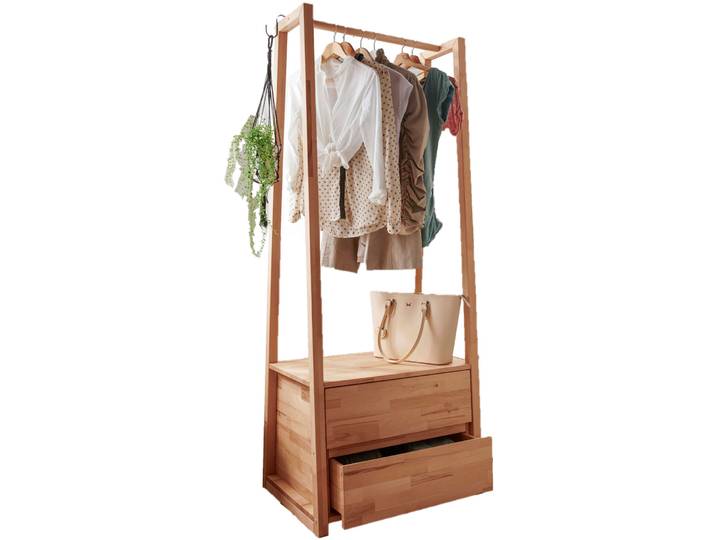 Garderobe Pham natur geölt Kernbuche B 85 T 60 H 190 cm