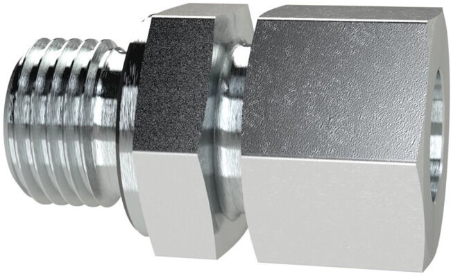 Riegler Raccord droit fileté, M22 ext., Ø tube 12, acier zingué, GEM2212SST (GEM2212SST)