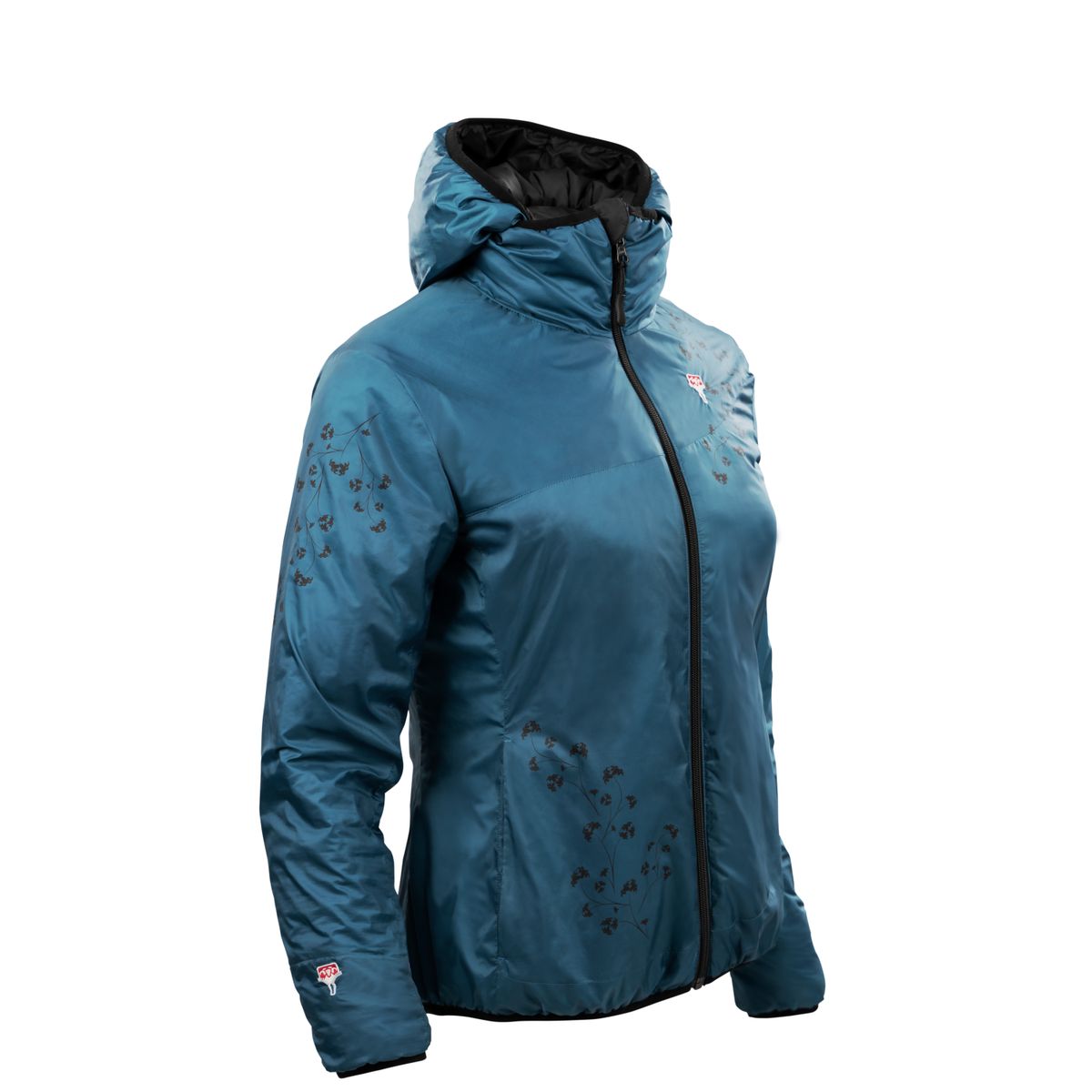Grüezi Bag Refreshful Silkwool Jacket W Flower Reverse saphir blue (4002) XS 2185-4002-XS