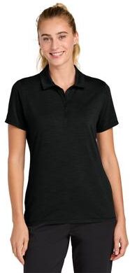 Sport-Tek LST490 Women's Versa Polo Shirt in Black size 3XL   Polyester/Spandex Blend