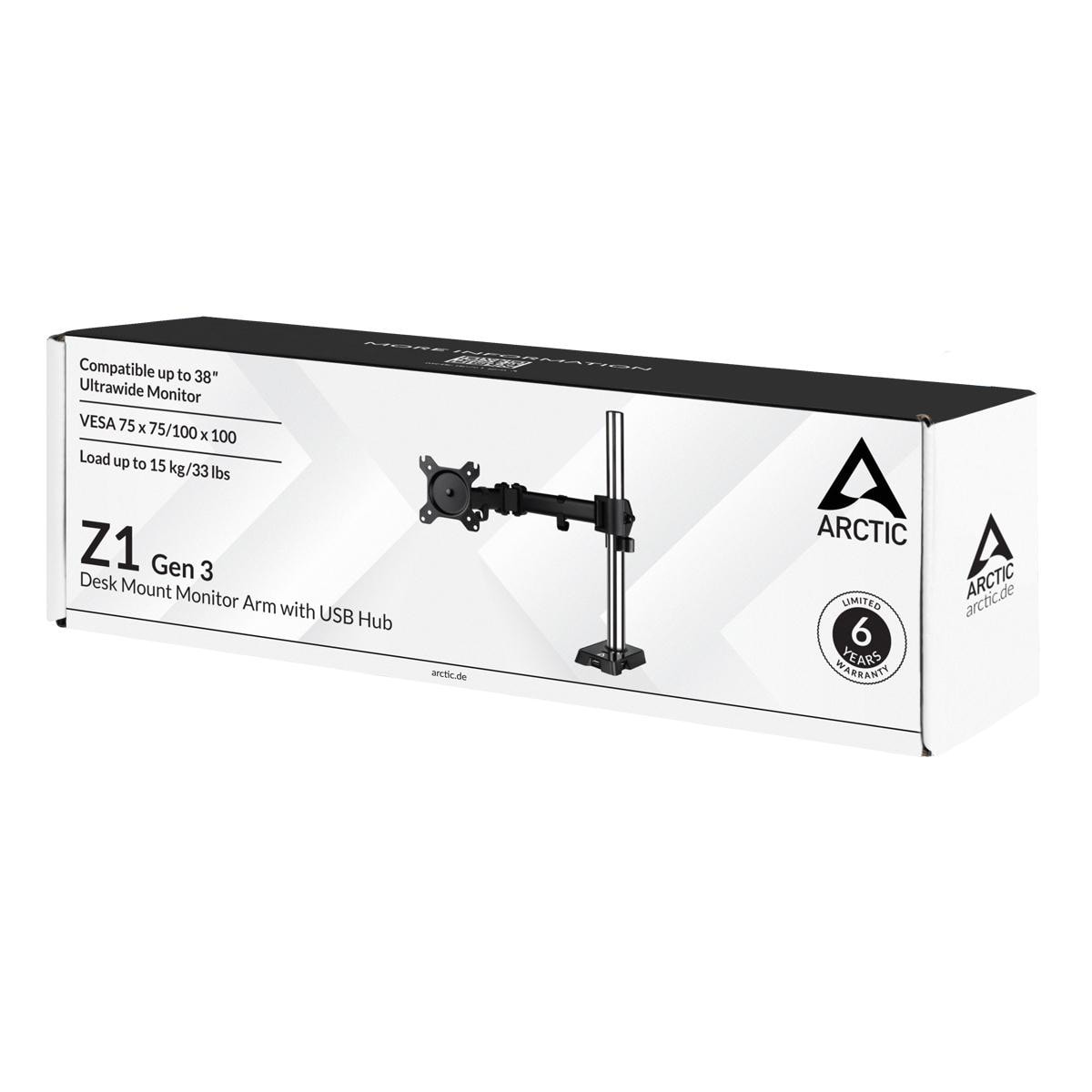 ARCTIC Z1 (Gen 3) Monitorarm Monitore bis zu 38 Zoll Tischbefestigung