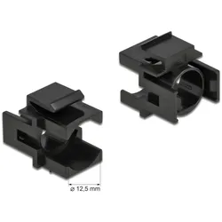 Delock Keystone Abdeckung schwarz mit 12,5 mm D-Durchführung 4 Stück