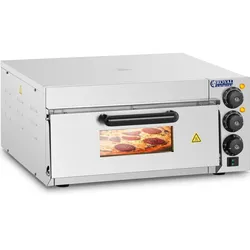 Royal Catering Elektro-Pizzaofen - 1 x 40 cm - 1 Kammer - 2000 W - 230 V - manuell - Schamottstein -