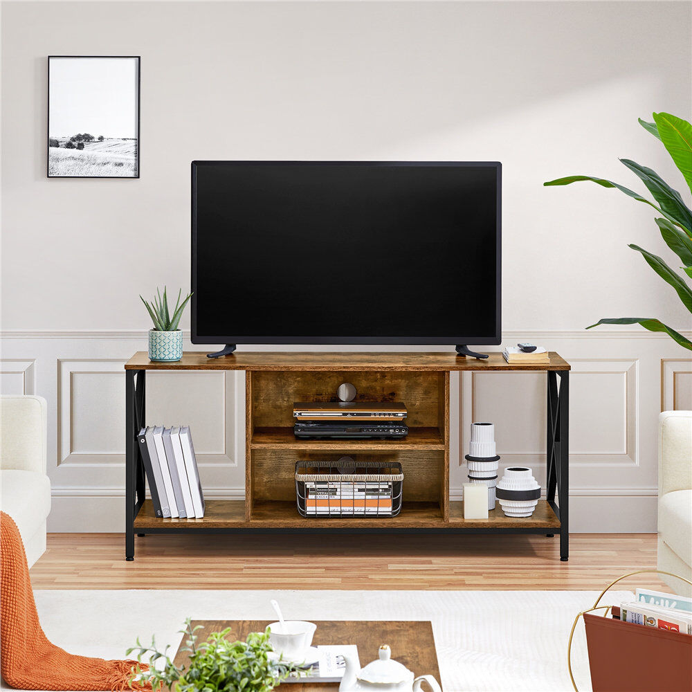 Yaheetech TV Stand for TVs up to 50" Rustic Brown/Black 43"