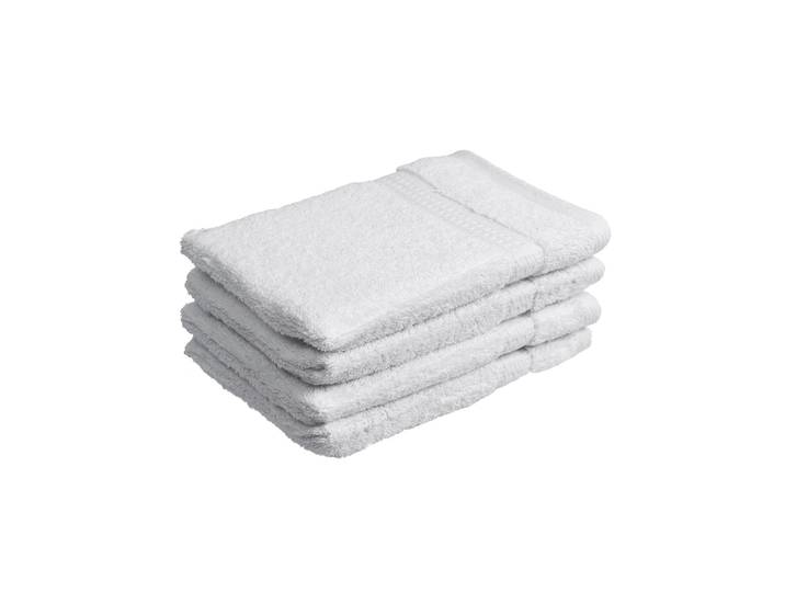 4er-Set Waschhandschuhe aus 100% Baumwolle, Waschlappen mit Schlaufe, weiss