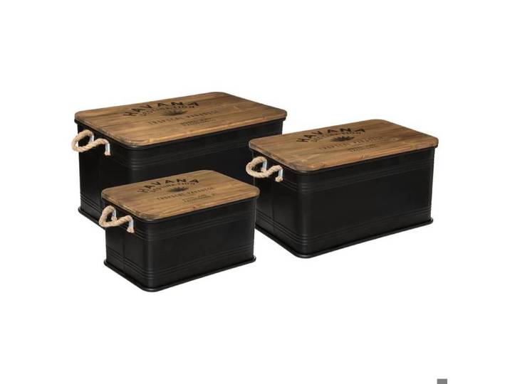 Set de 3 malles  Cuba  L45/54/60cm - Atmosphera Créateur d'intérieur