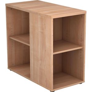 Hammerbacher Standcontainer Basic, nussbaum, mit 4 Fächern, Tiefe 80cm