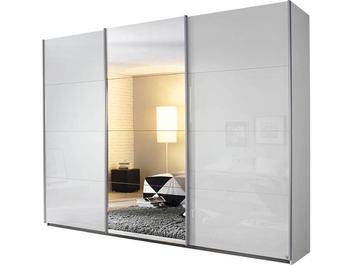 Schwebetürenschrank RAUCH Kleiderschrank Schrank Garderobe Wäscheschrank Ankleide KULMBACH , weiss (weiß), B:270cm H:210cm T:62cm, Holzwerkstoff, Schränke, Schwebetürenschrank, inkl. Schubkasteneinsatz und extra Einlegeböden MADE IN GERMANY