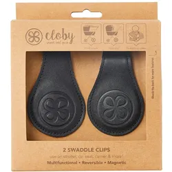Cloby Leather Clips - Magnetische Clips für Sonnenverdeck, Cloby Farben: Black/Grey Reflective