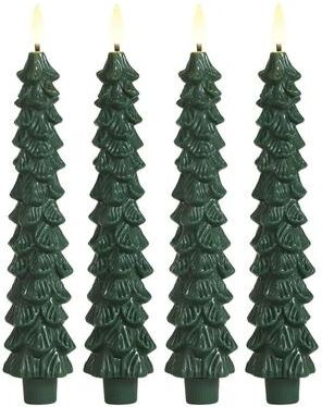 Uplift Treasures Christmas Tree LED Flameless Candles With 3D Flame Wick Set 4pcs