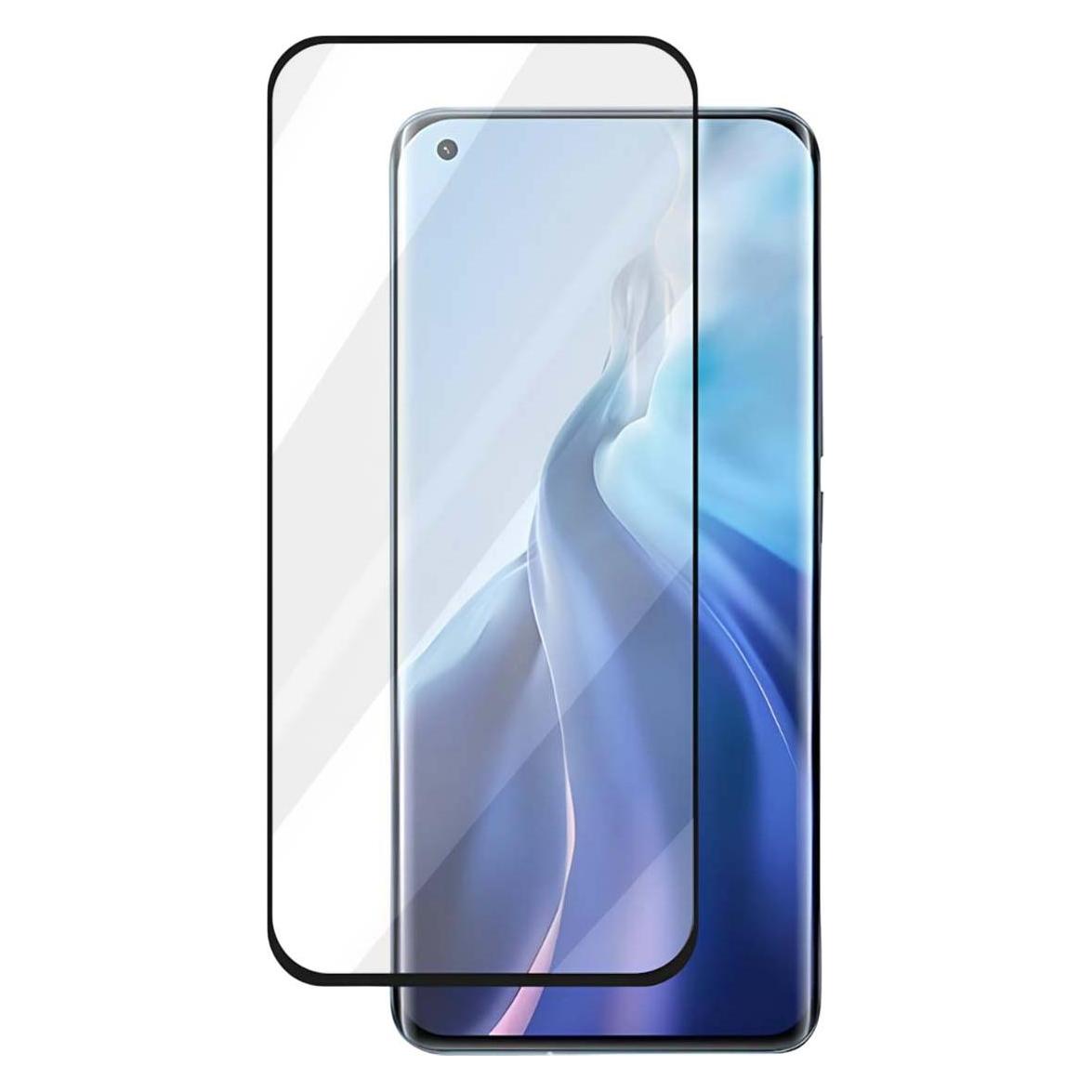 Crong 3D Armor Glass - 9H Full Glue grūdintas stiklas visam Xiaomi Mi 11 + montavimo rėmelio ekranui (1 Stk., Xiaomi Mi 11) (CRG-3DAG-XM11)