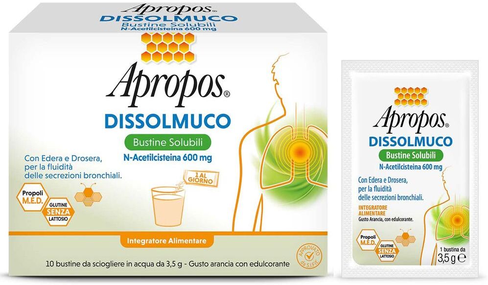 DESA PHARMA Srl Apropos Dissolmuco, 10 Bustine Solubili