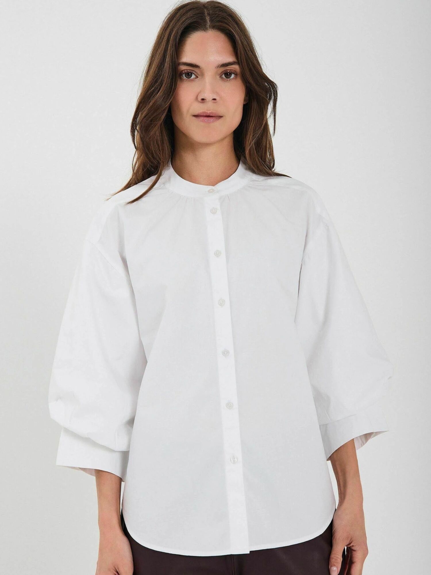 Blusentop NORR "NORR Shirt Cest", Damen, Gr. 42, weiß, Obermaterial: 100% Baumwolle, Blusen Blusentop