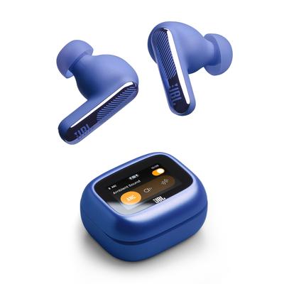JBL wireless In-Ear-Kopfhörer "LIVE BEAM 4", blau, B:10,5cm H:4,5cm T:16,5cm, Kopfhörer, Kabellose Ohrhörer mit Noise-Cancelling-Funktion