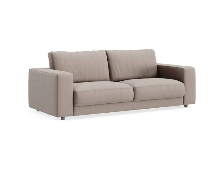 Gemütliches Sofa Ava Stoff sand B 230 T 107 cm - Material: Bezug: 100% Polyester - Möbel Konfigurator: Traummöbel individuell zusammenstellen