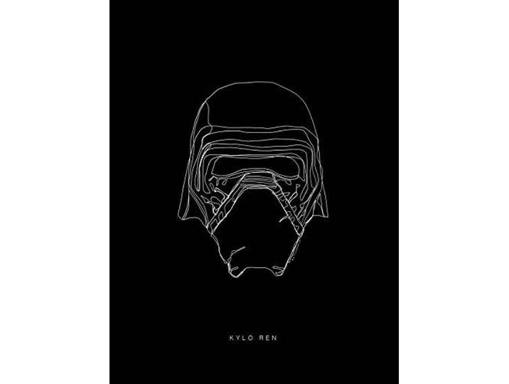 Komar Wandbild Star Wars Lines Dark Side Kylo Kinderzimmer, Jugendzimmer, Dekoration, Kunstdruck ohne Rahmen WB100-30x40 Größe: 30 x 40 cm (Breite x Höhe)