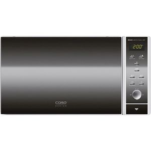 Caso Mikrowelle MCG 25 Ceramic chef, Heißluft & 1200 W Grill, 900 Watt, silber, ohne Drehteller, Garraum 25 Liter